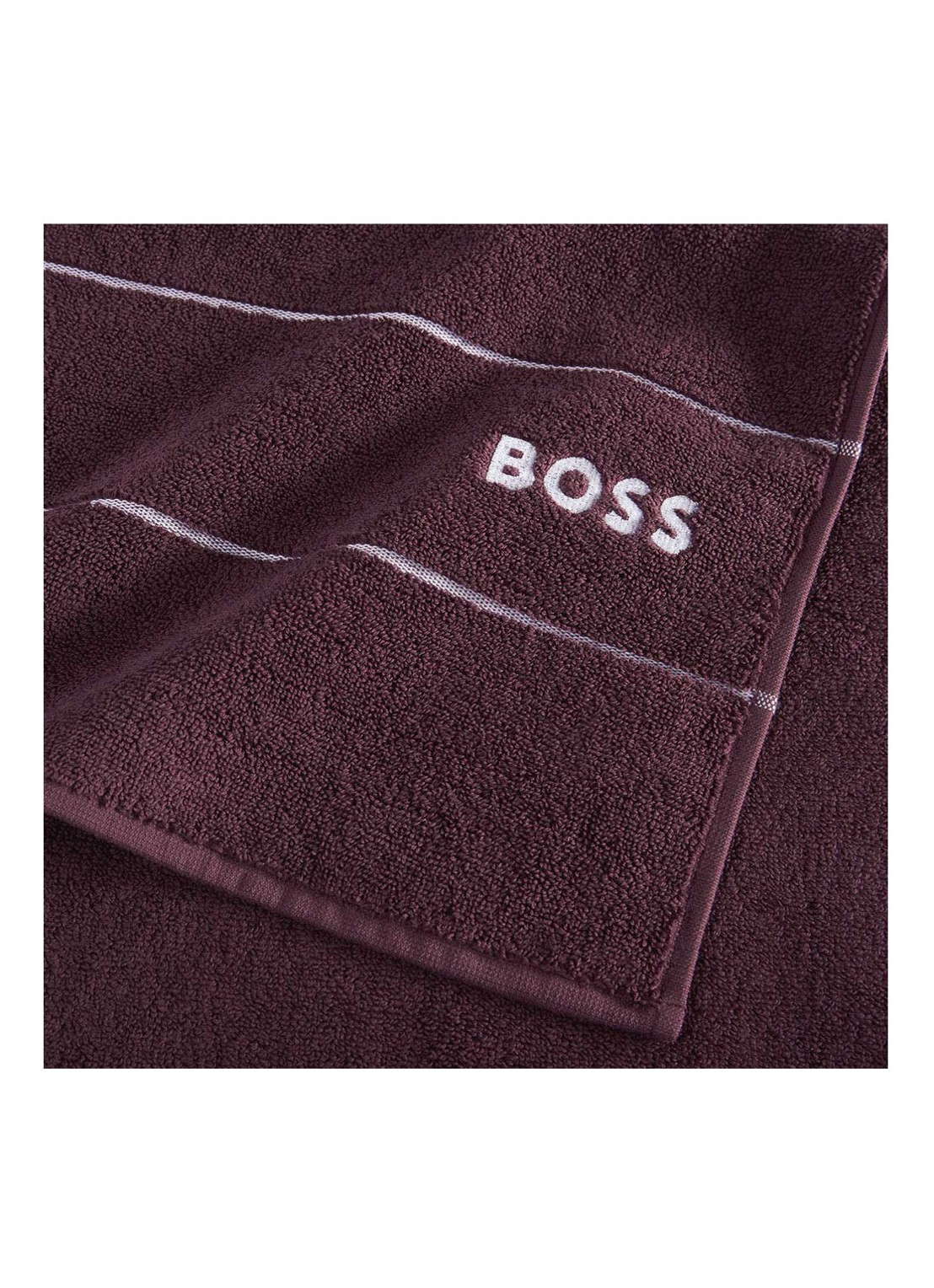 BOSS Plain gastendoek - 600 gr/m2 - 40 x 60 cm - detail 3 bordeauxrood