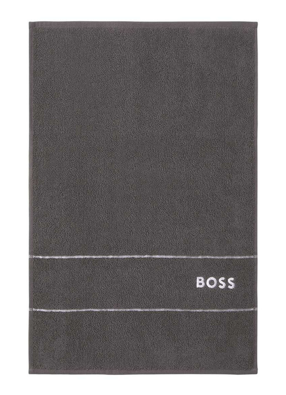 BOSS Plain gastendoek - 600 gr/m2 - 40 x 60 cm - voorkant 4 donkergrijs
