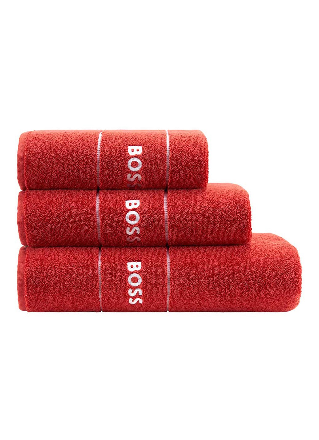 BOSS Plain gastendoek - 600 gr/m2 - 40 x 60 cm - detail oranje