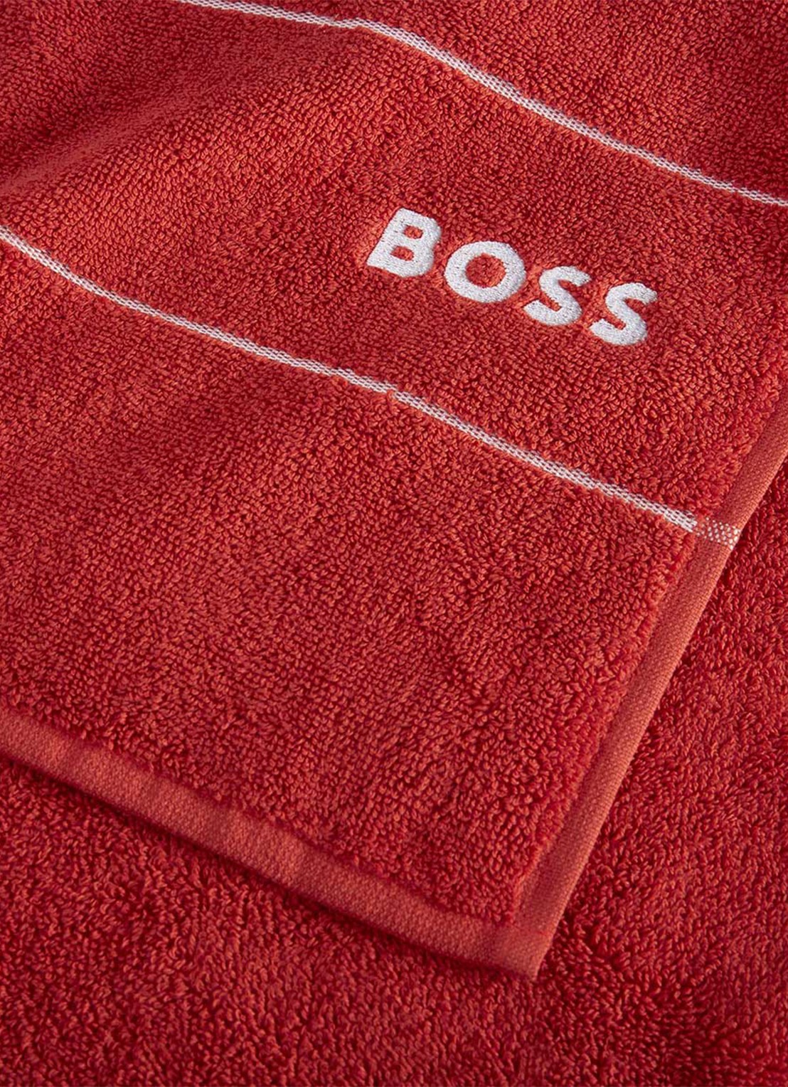 BOSS Plain gastendoek - 600 gr/m2 - 40 x 60 cm - voorkant 6 oranje