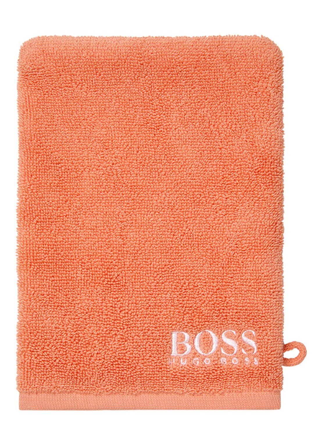 BOSS Plain washand - 600 g/m2 - 15 x 21 cm - voorkant perzikroze