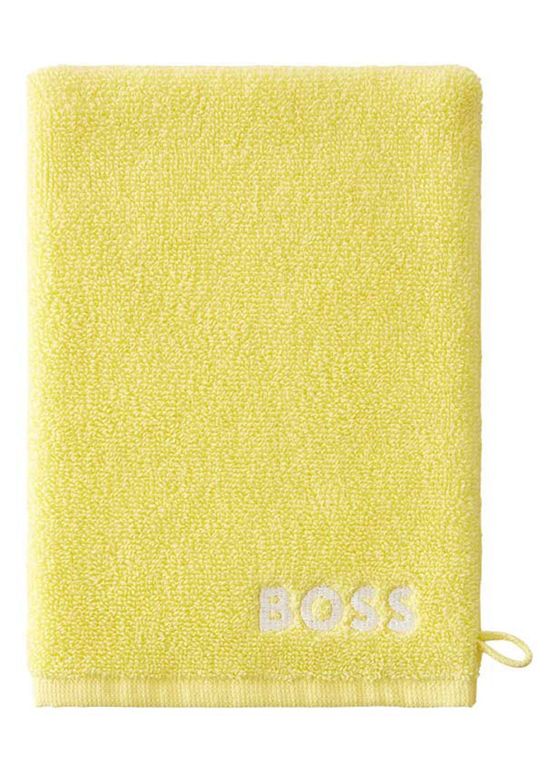 BOSS Plain washand - 600 g/m2 - 15 x 21 cm - voorkant lime