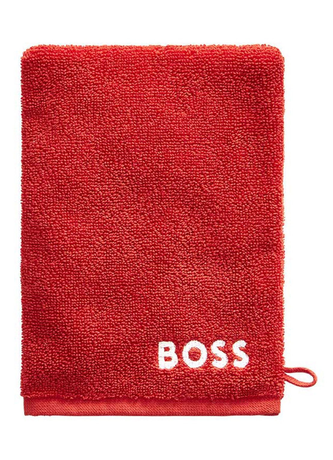 BOSS Plain washand - 600 g/m2 - 15 x 21 cm - voorkant rood