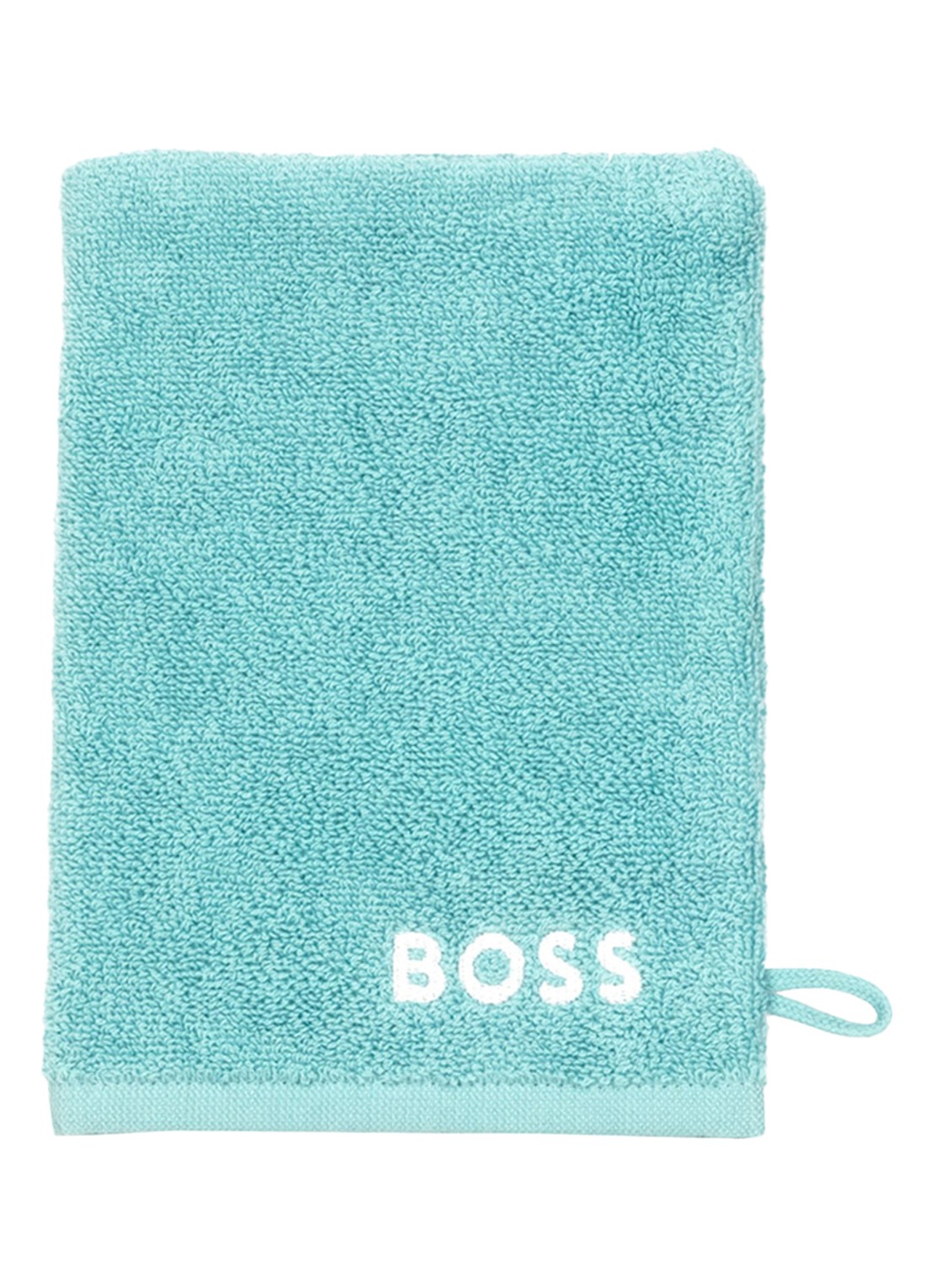 BOSS Plain washand - 600 g/m2 - 15 x 21 cm - voorkant groen