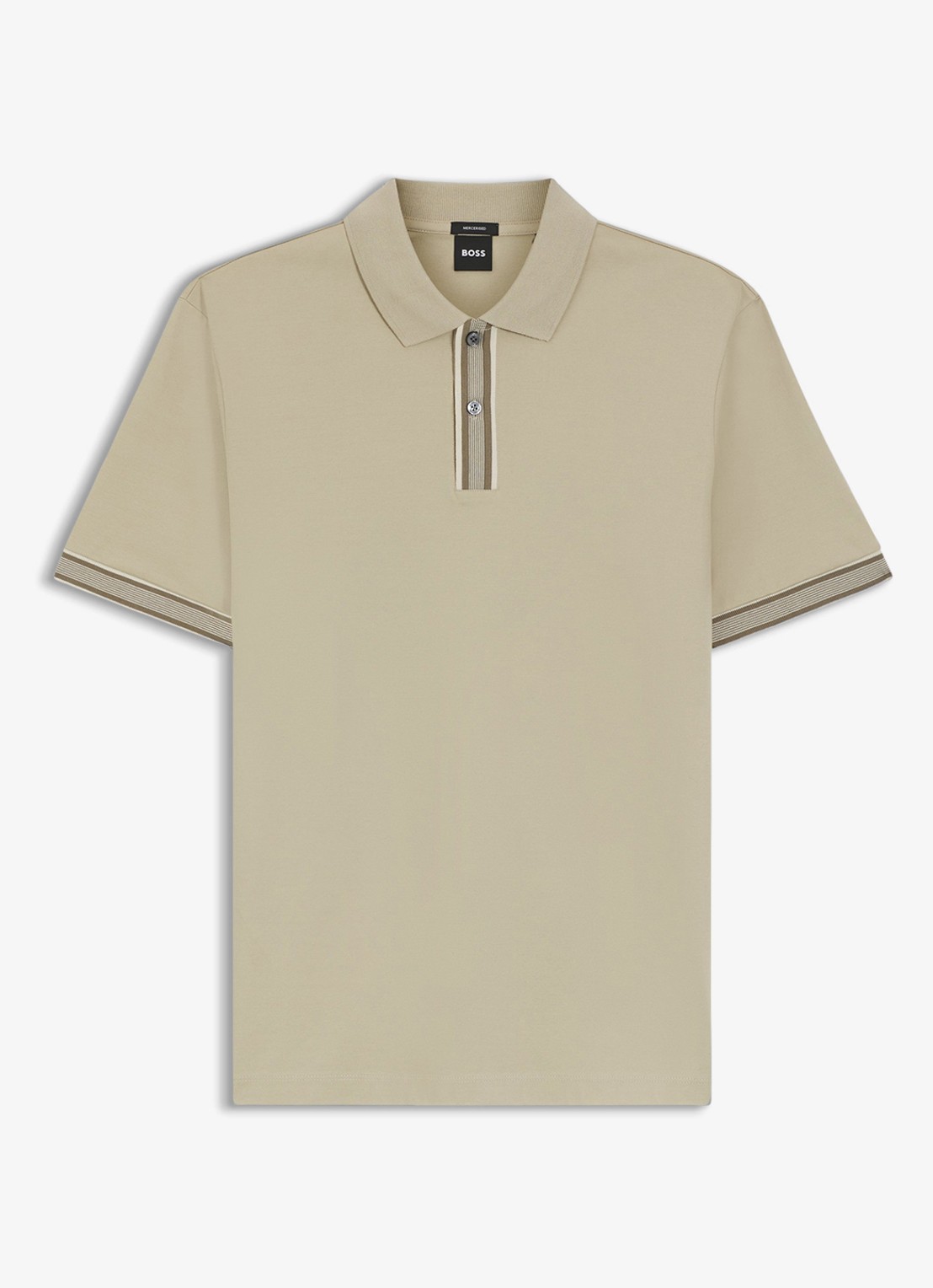 BOSS Polo met korte mouw - voorkant 2 open beige-286 / beige