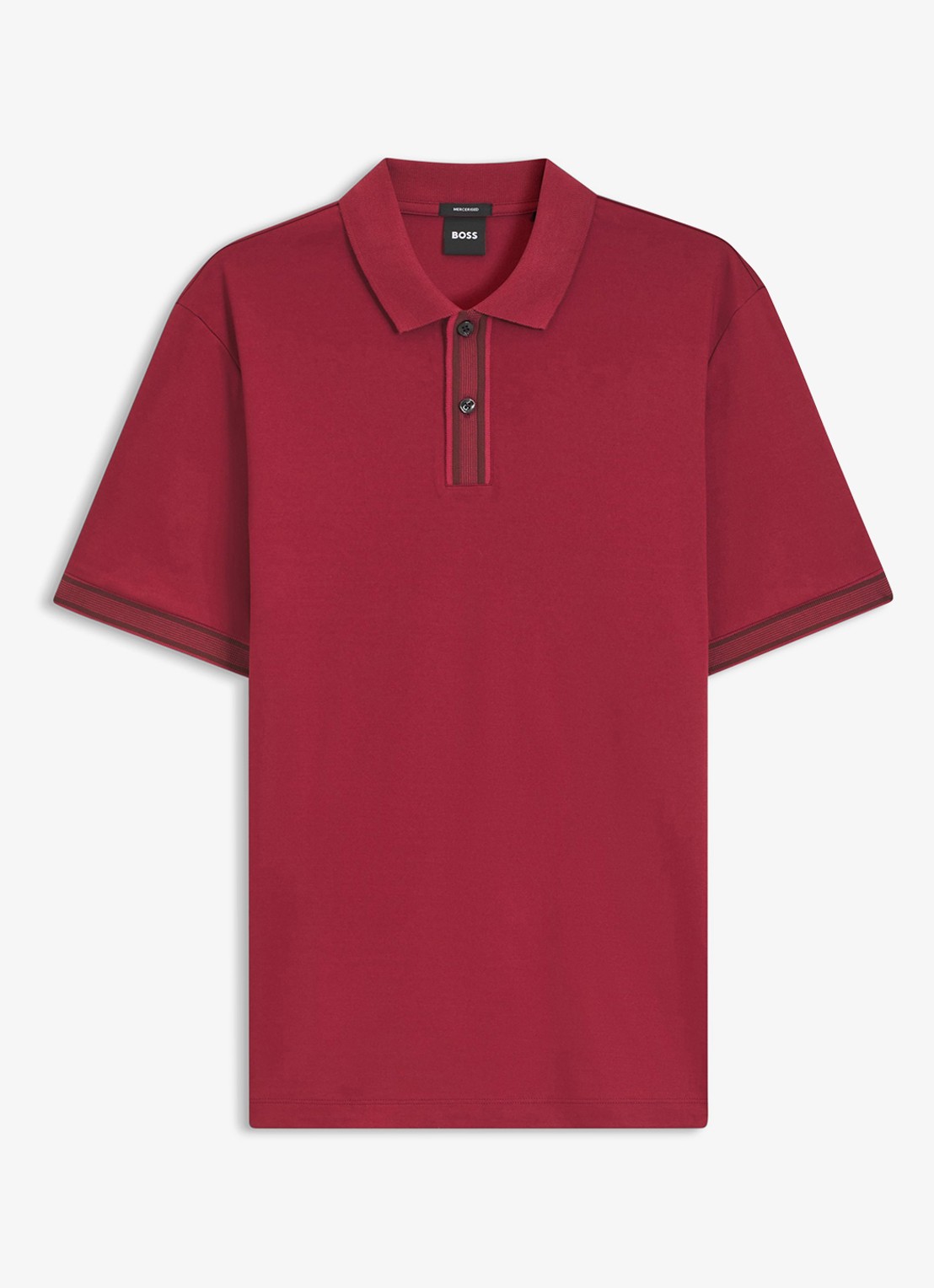 BOSS Polo met korte mouw - voorkant 4 medium red-611 / rood
