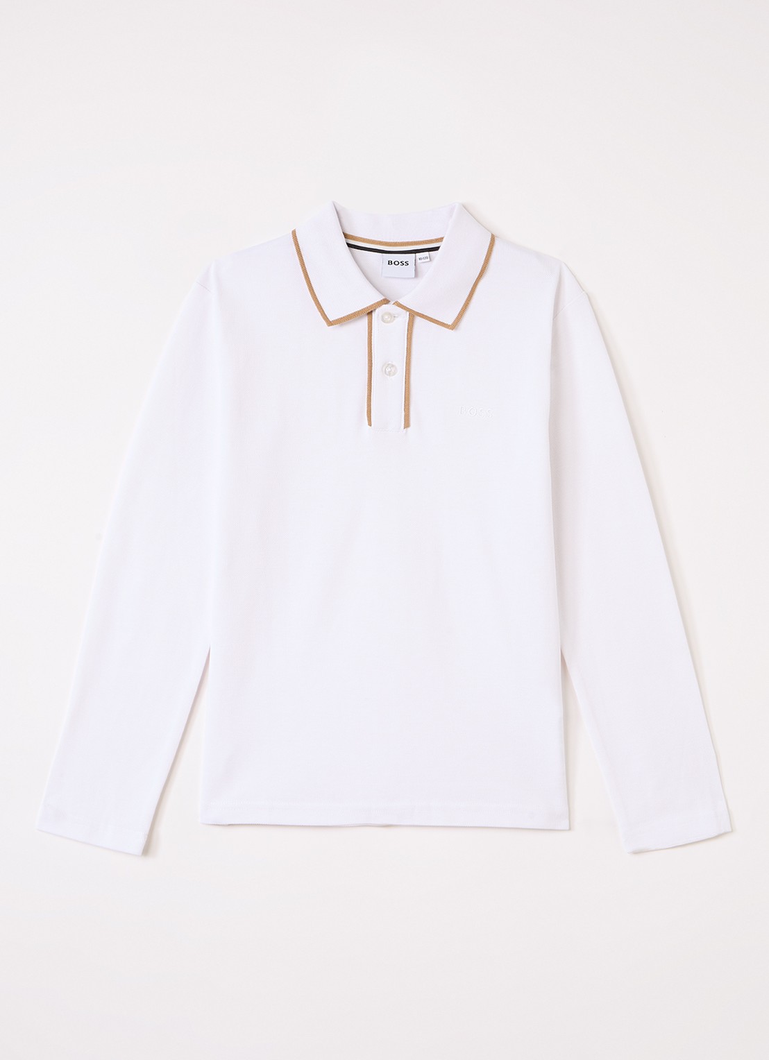 BOSS Polo met logo - voorkant 2 wit