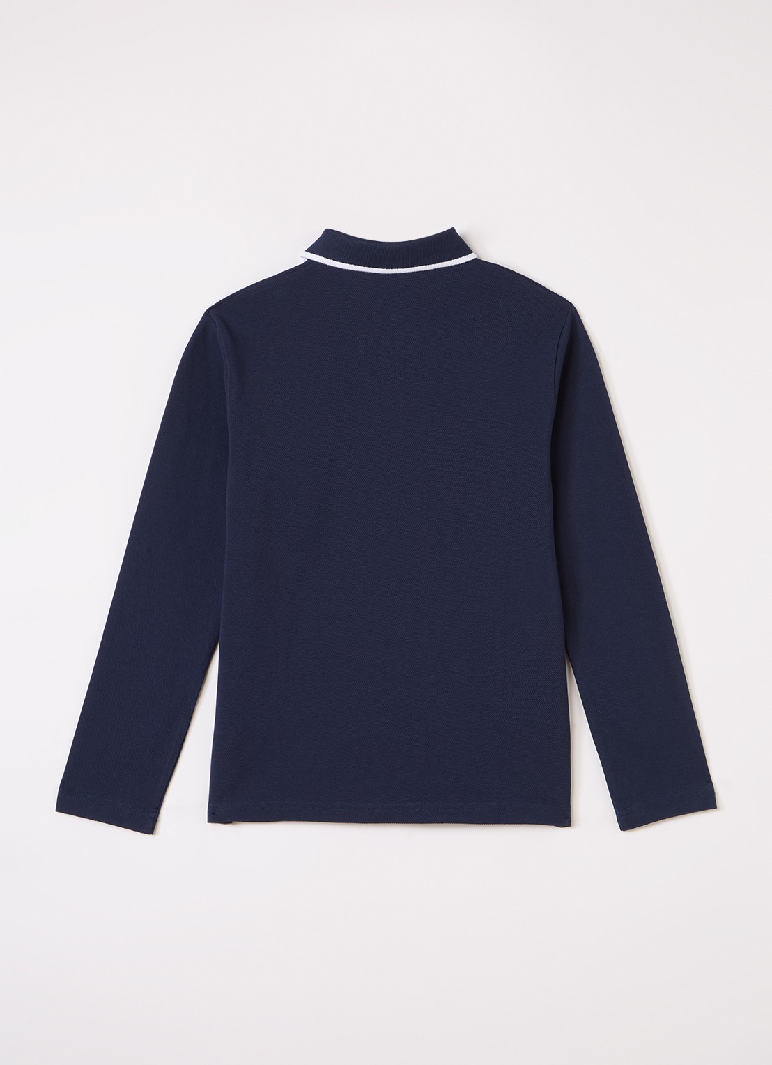 BOSS Polo met logo - voorkant 3 donkerblauw