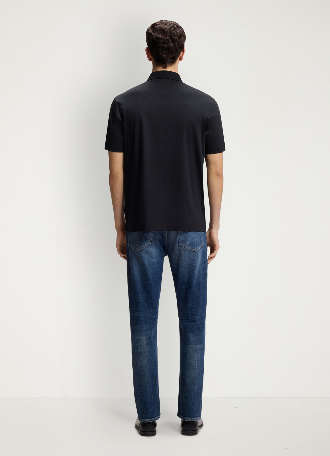 BOSS Polo met logo - achterkant 3 blauw