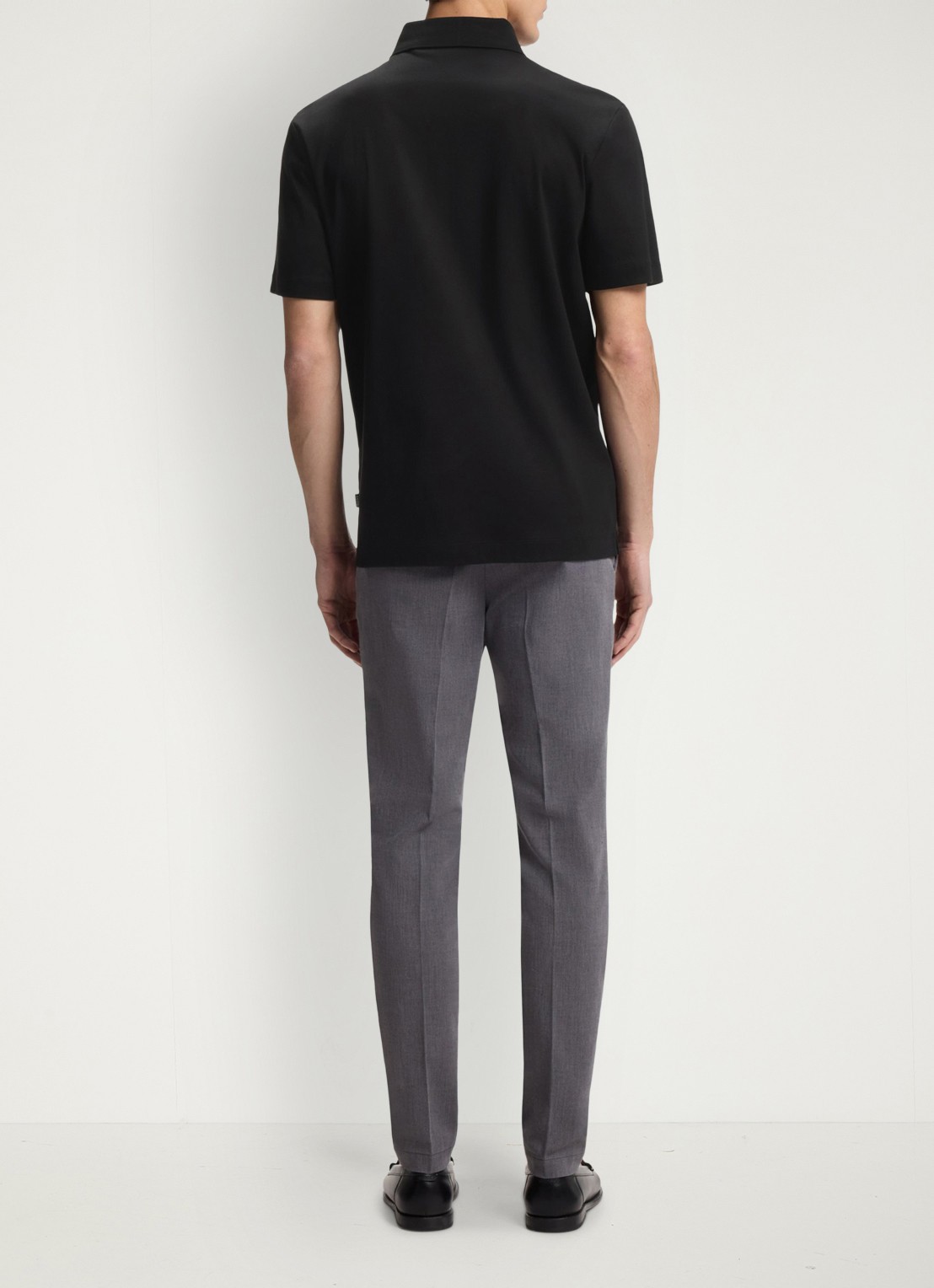BOSS Polo met logo - achterkant 6 zwart