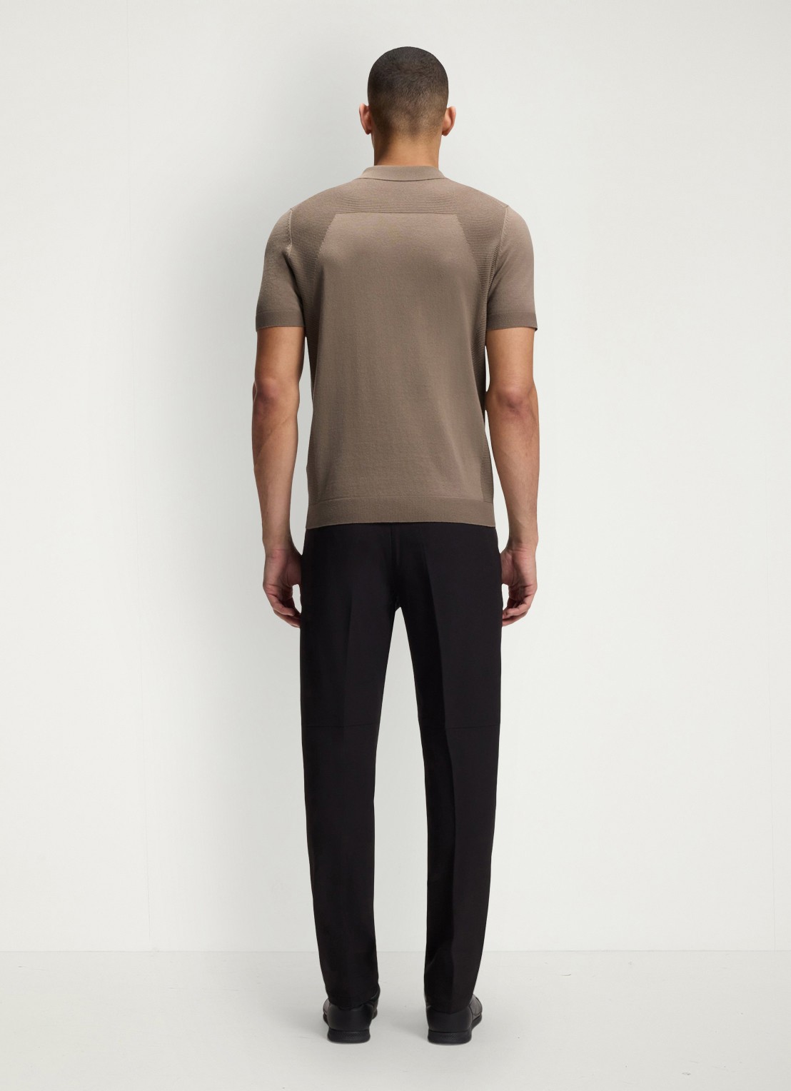BOSS Polo met logoborduring - achterkant 3 bruin