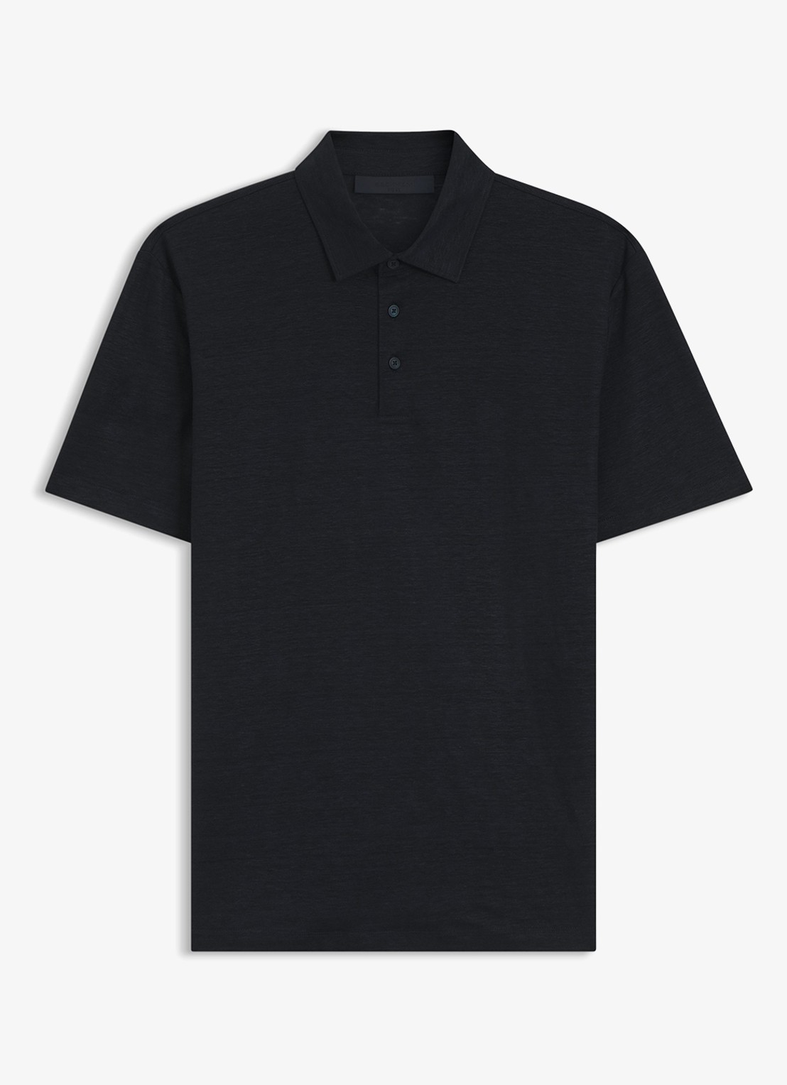 BOSS Polo van linnen  - voorkant dark blue-409 / blauw