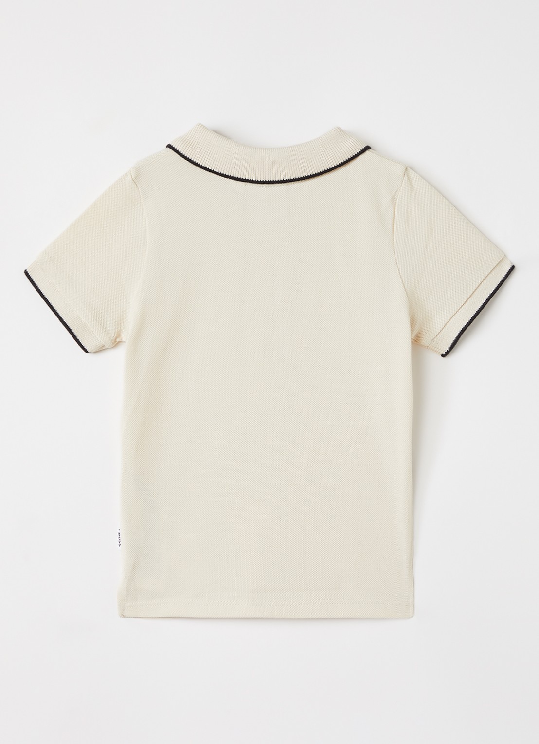 BOSS Polo van piqué katoen met logo - voorkant 2 beige