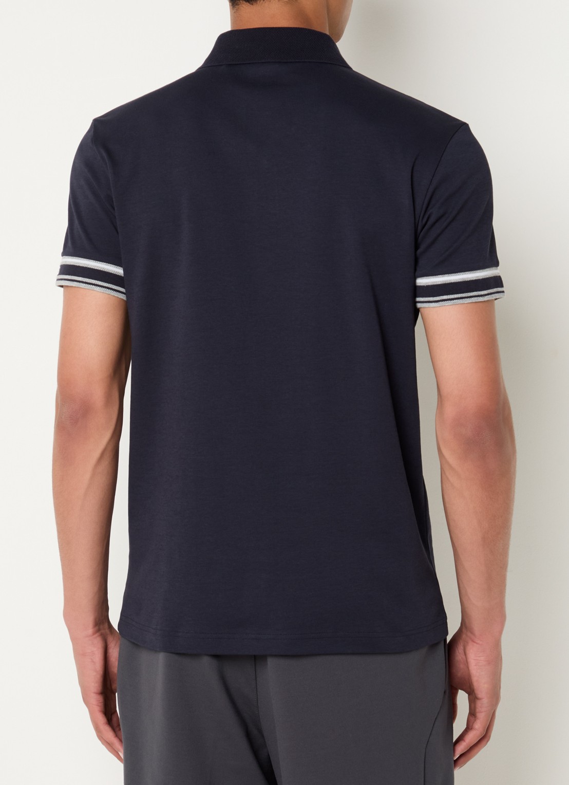 BOSS Polo Zone regular fit polo met logo - achterkant donkerblauw