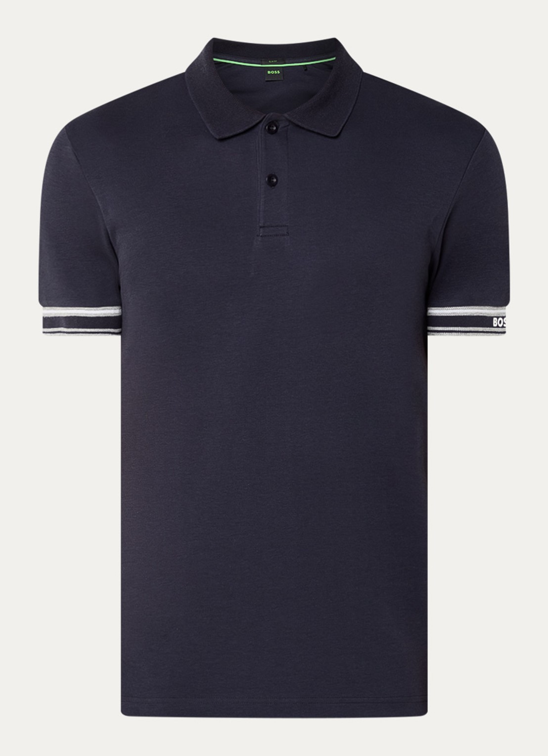 BOSS Polo Zone regular fit polo met logo - voorkant 2 donkerblauw