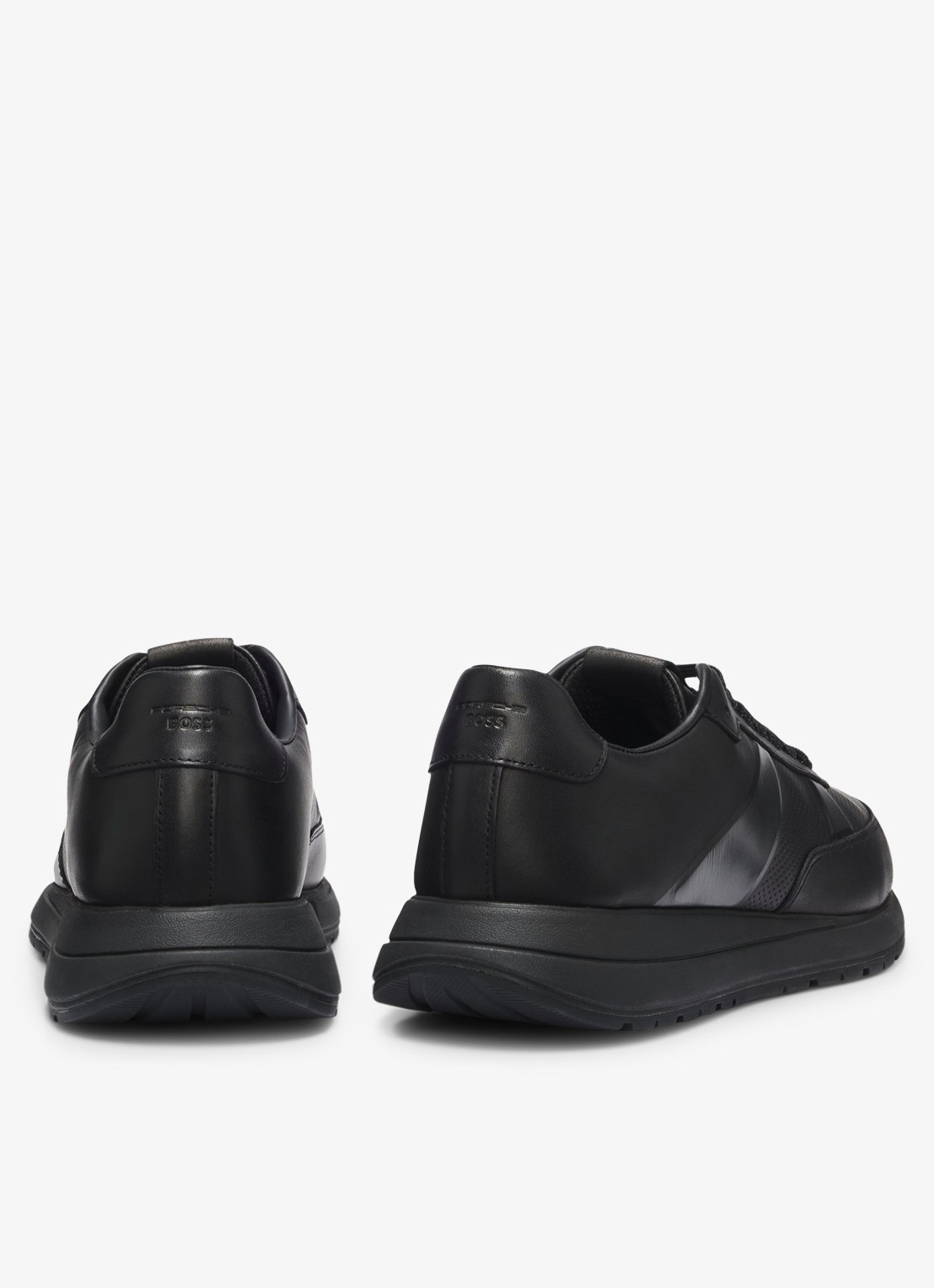 BOSS Porsche x BOSS sneaker met logo - achterkant 4 black-005 / zwart