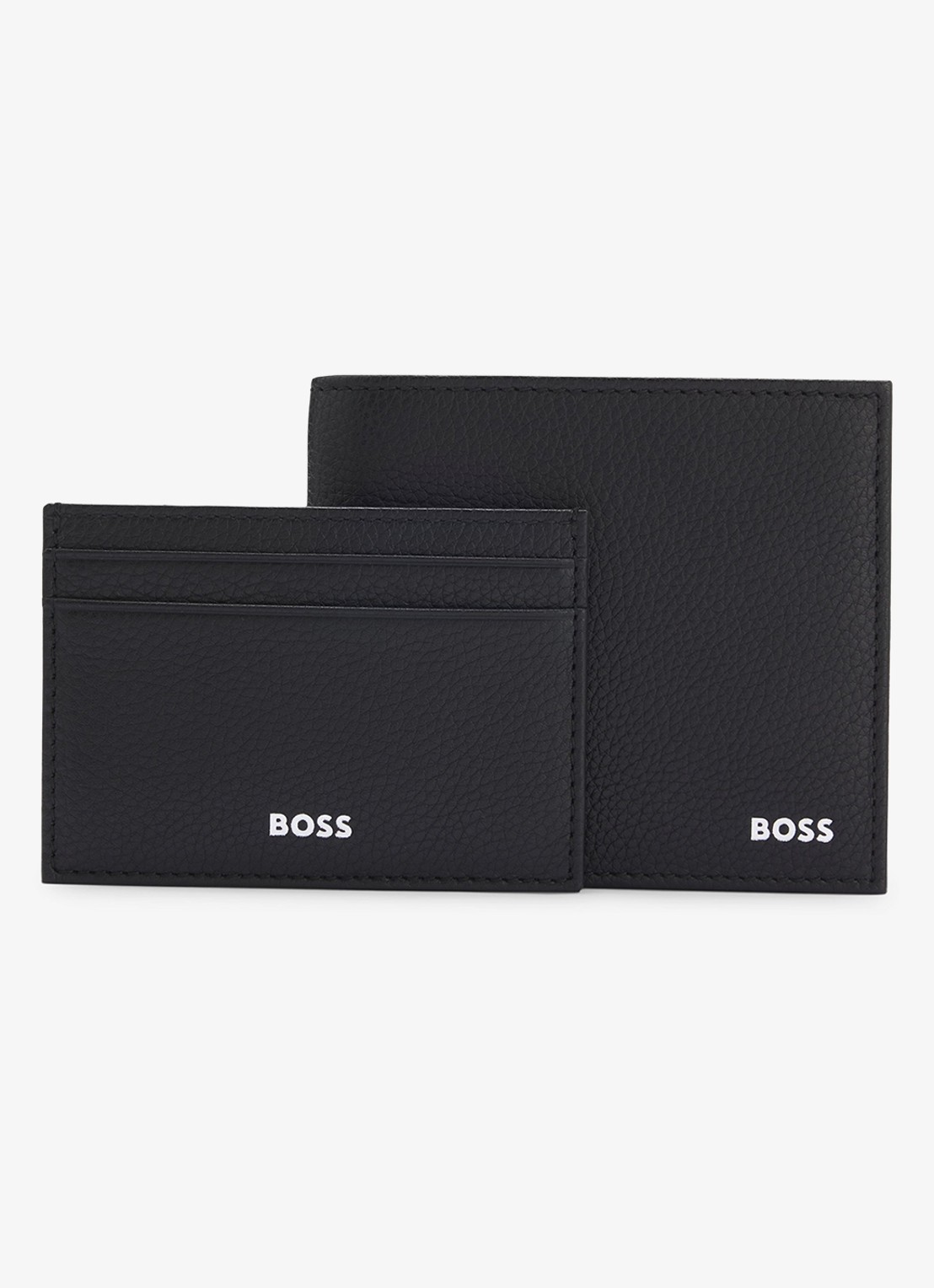 BOSS Portemonnee en pasjeshouder met sleutelhanger in set van 3 - voorkant zwart