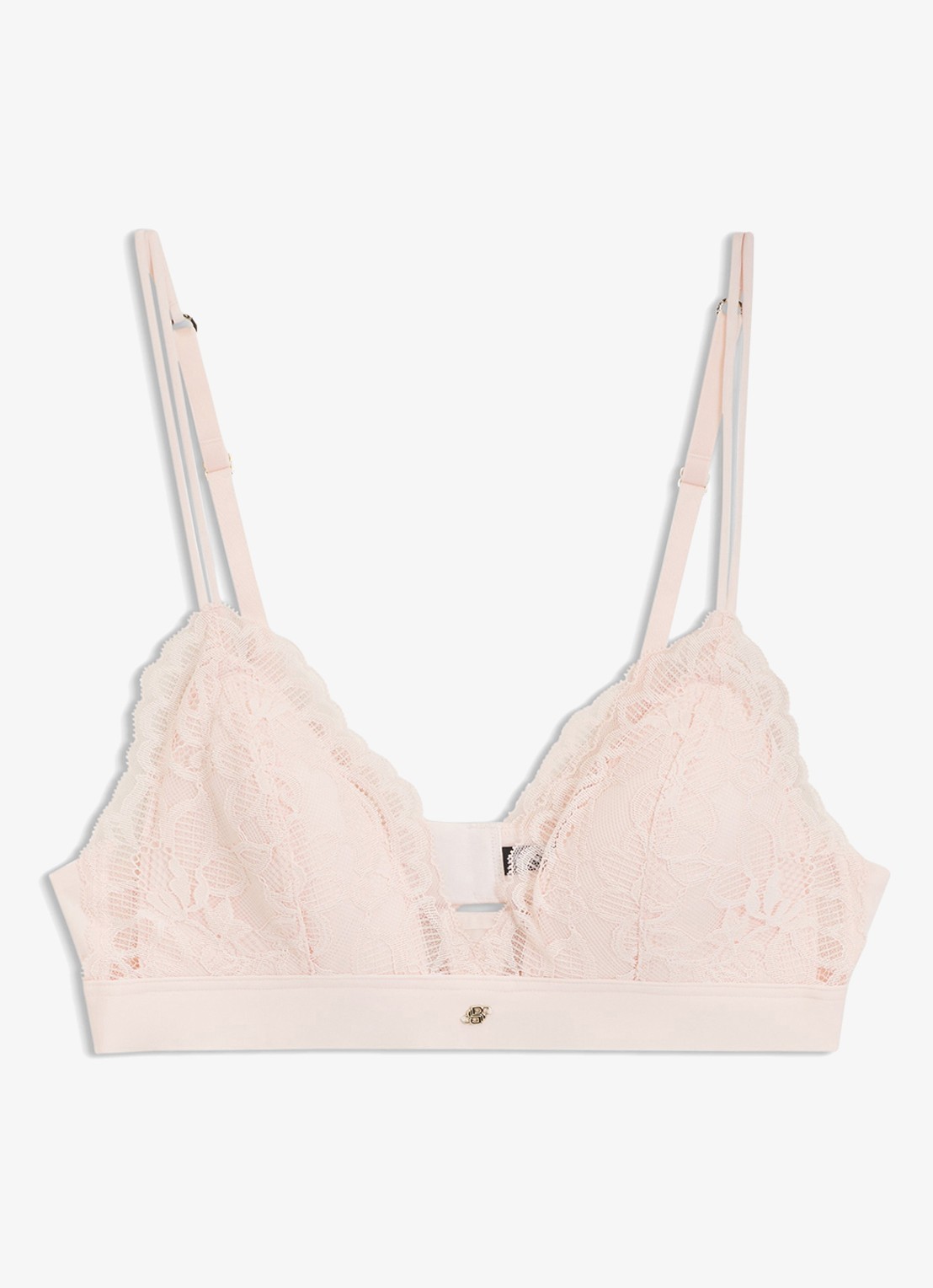 BOSS Premium kanten bralette met mesh plooitjes - voorkant 3 light /pastel pink-680 / roze