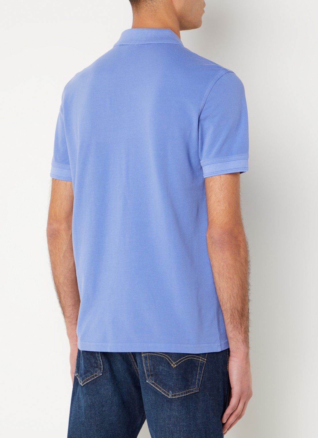 BOSS Prime regular fit polo van piqué katoen met logo - achterkant bright purple-525 / paars
