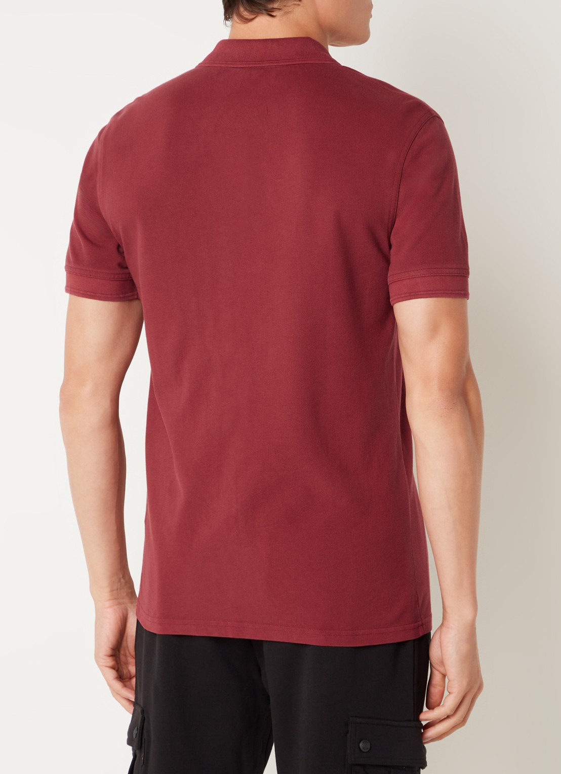 BOSS Prime regular fit polo van piqué katoen met logo - achterkant 4 open red-647 / rood