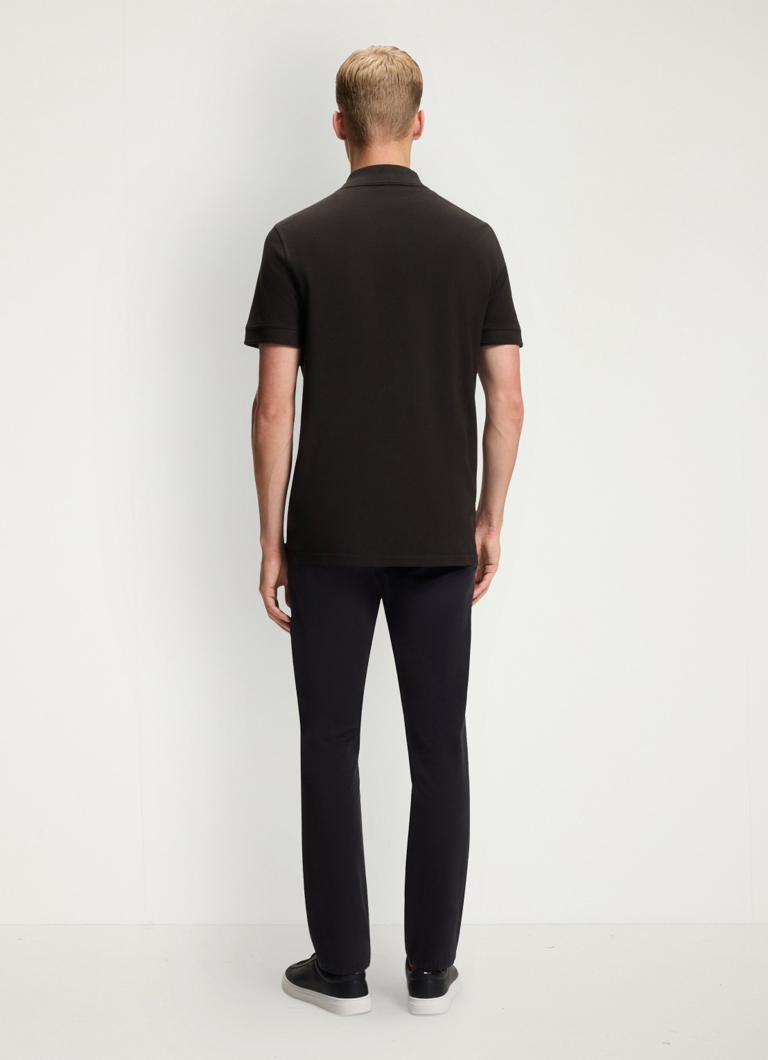 BOSS Prime regular fit polo van piqué katoen met logo - detail 4 black-001 / zwart