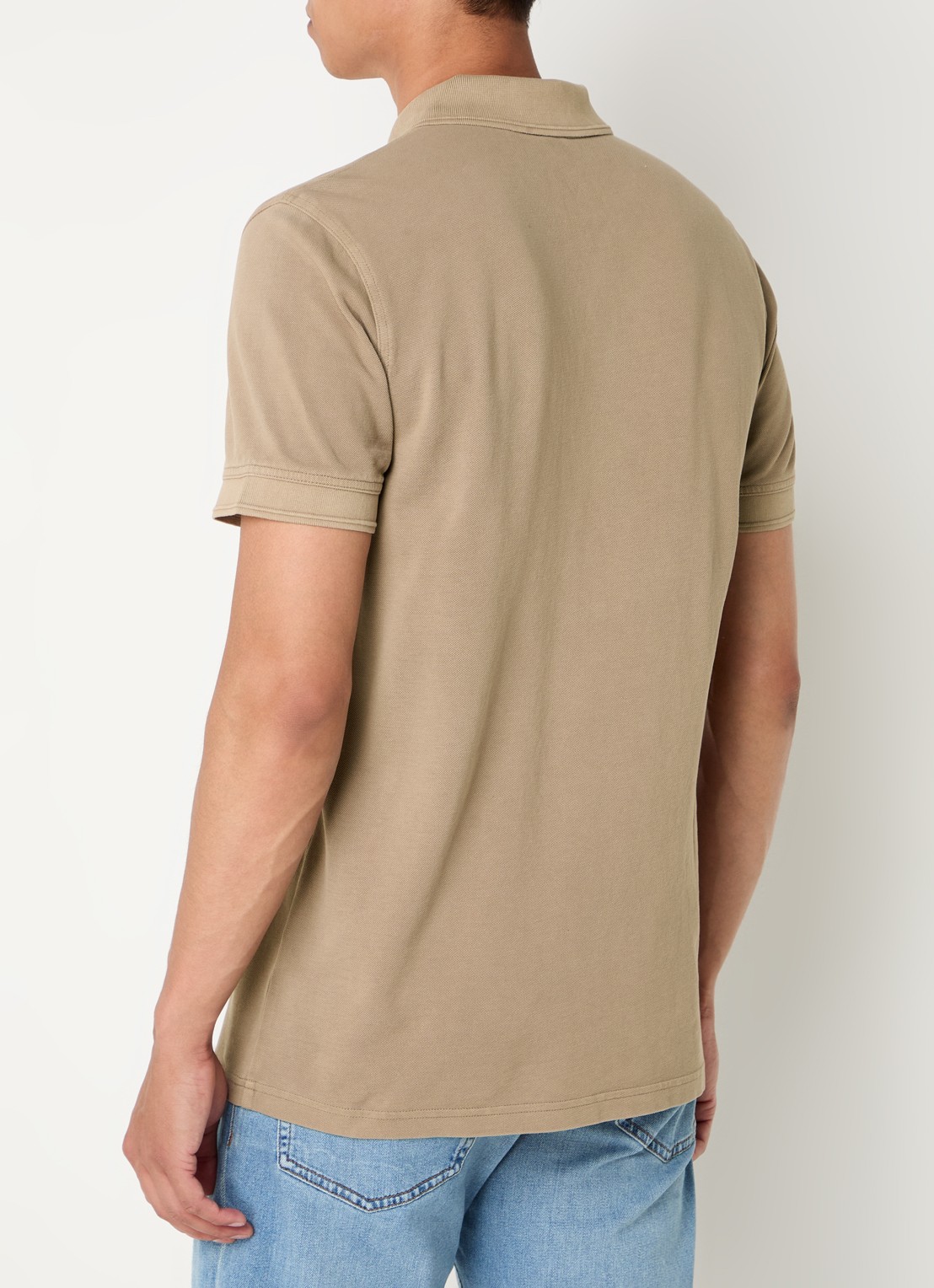BOSS Prime regular fit polo van piqué katoen met logo - achterkant 4 open brown-246 / bruin