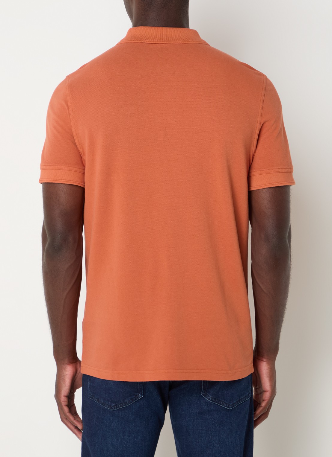 BOSS Prime regular fit polo van piqué katoen met logo - achterkant 4 open orange-840 / oranje