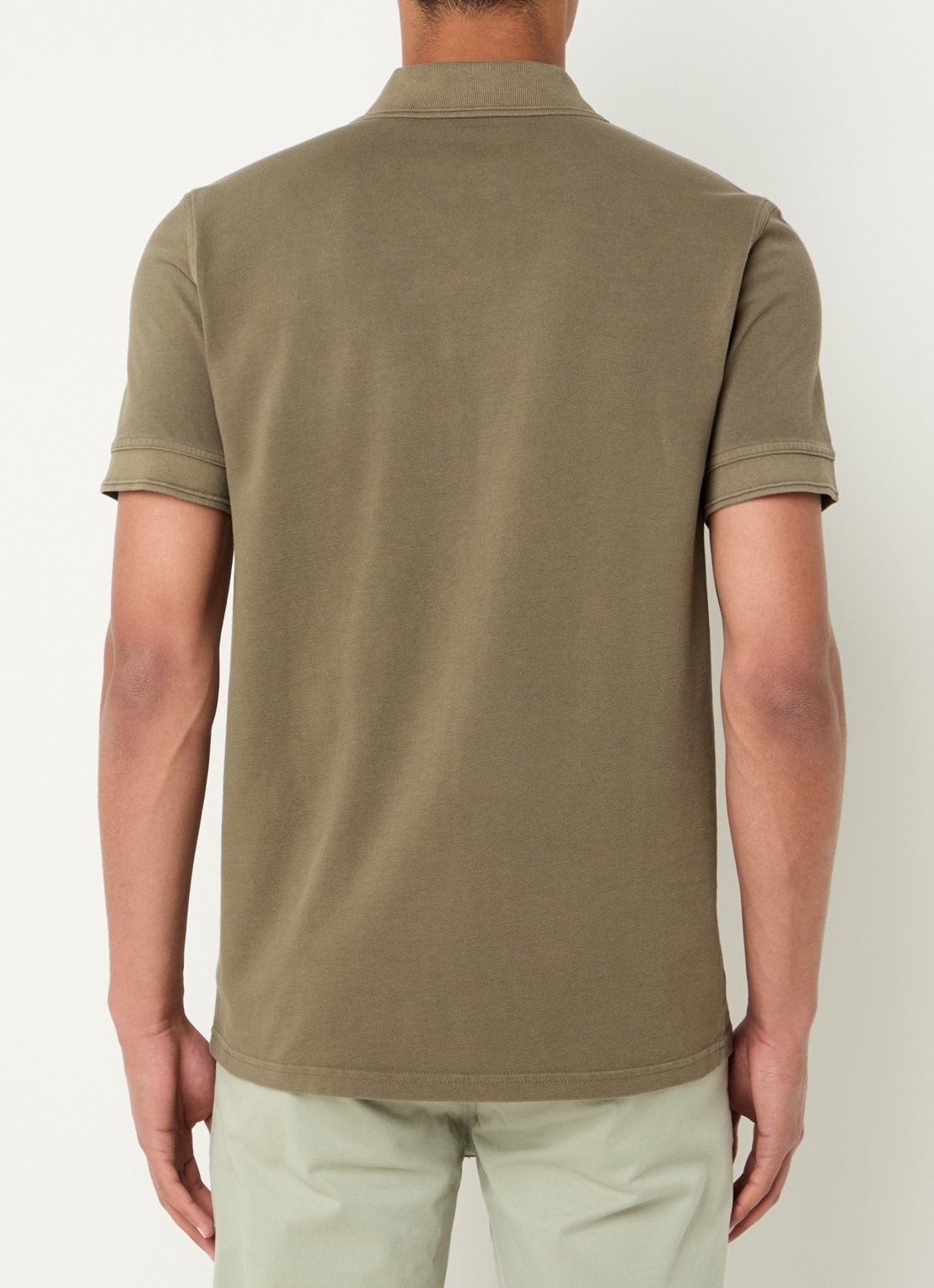 BOSS Prime regular fit polo van piqué katoen met logo - achterkant 4 open green-342 / groen