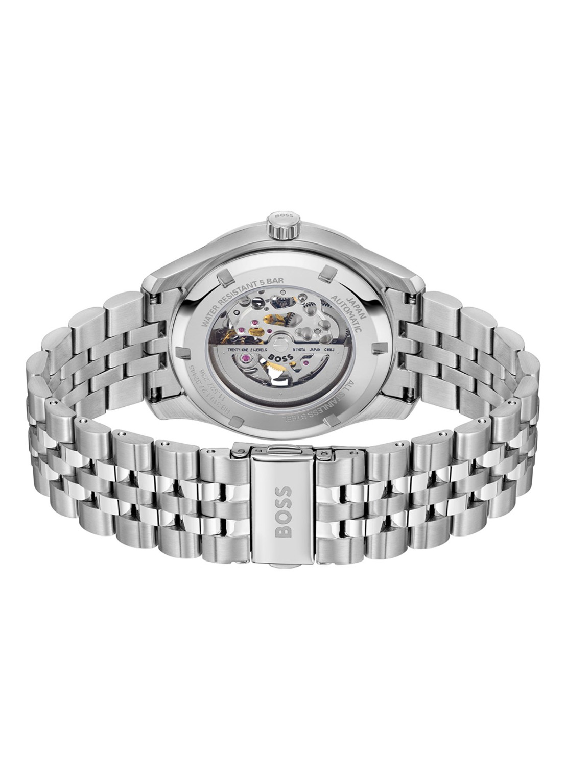 BOSS Principe Skeleton horloge HB1514236 - detail 2 zilver