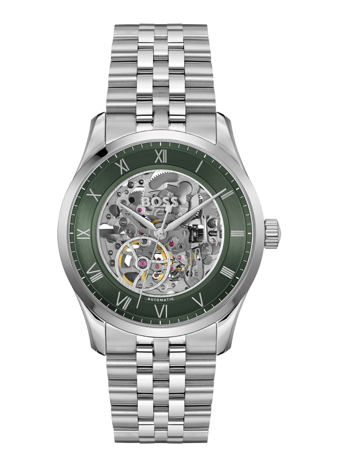 BOSS Principe Skeleton horloge HB1514236 - voorkant 3 zilver