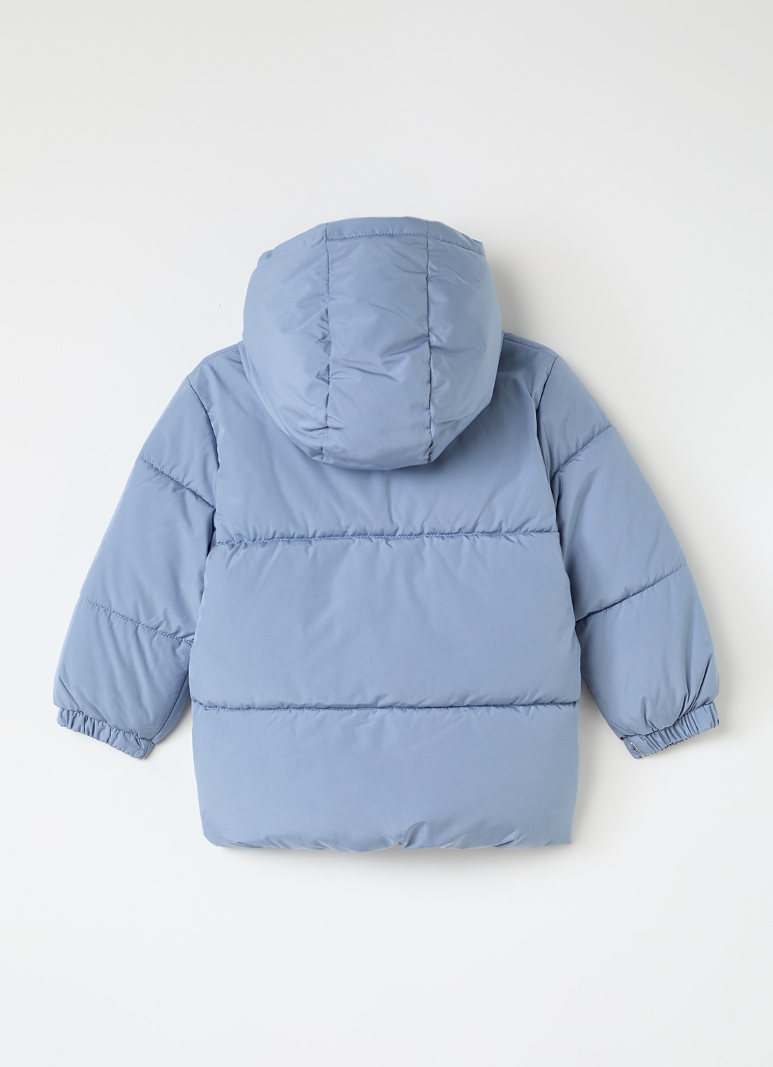 BOSS Puffer jack met steekzakken - achterkant staalblauw