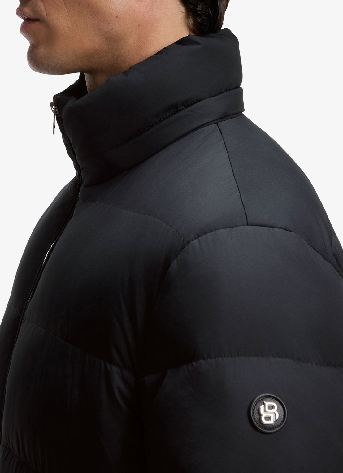 BOSS Puffer jas met capuchon - detail 5 zwart