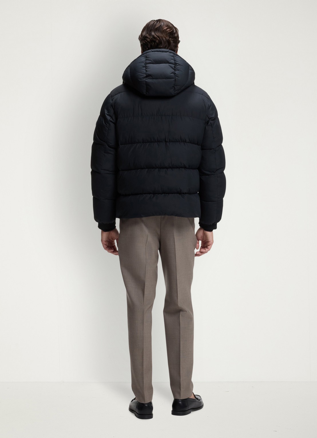 BOSS Puffer jas met capuchon - achterkant 6 blauw