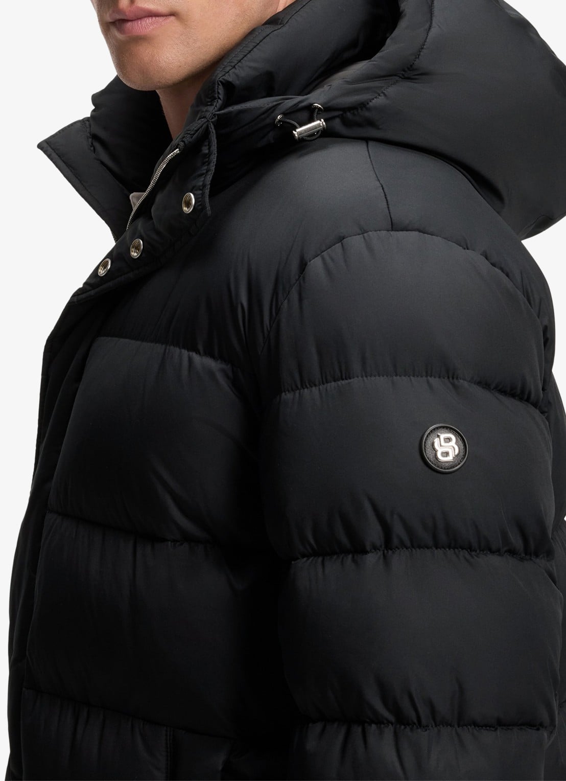 BOSS Puffer jas met waterafstotende coating - detail 4 zwart