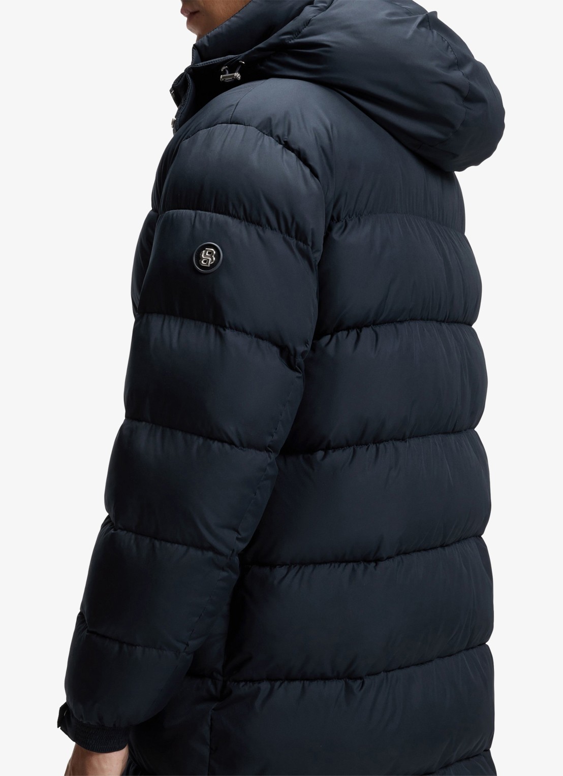 BOSS Puffer jas met waterafstotende coating - detail 2 blauw