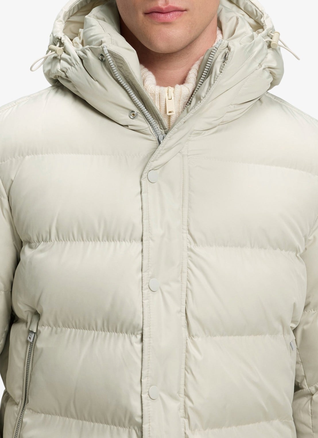 BOSS Pufferjack met capuchon en waterafstotende coating - detail 5 light beige-271