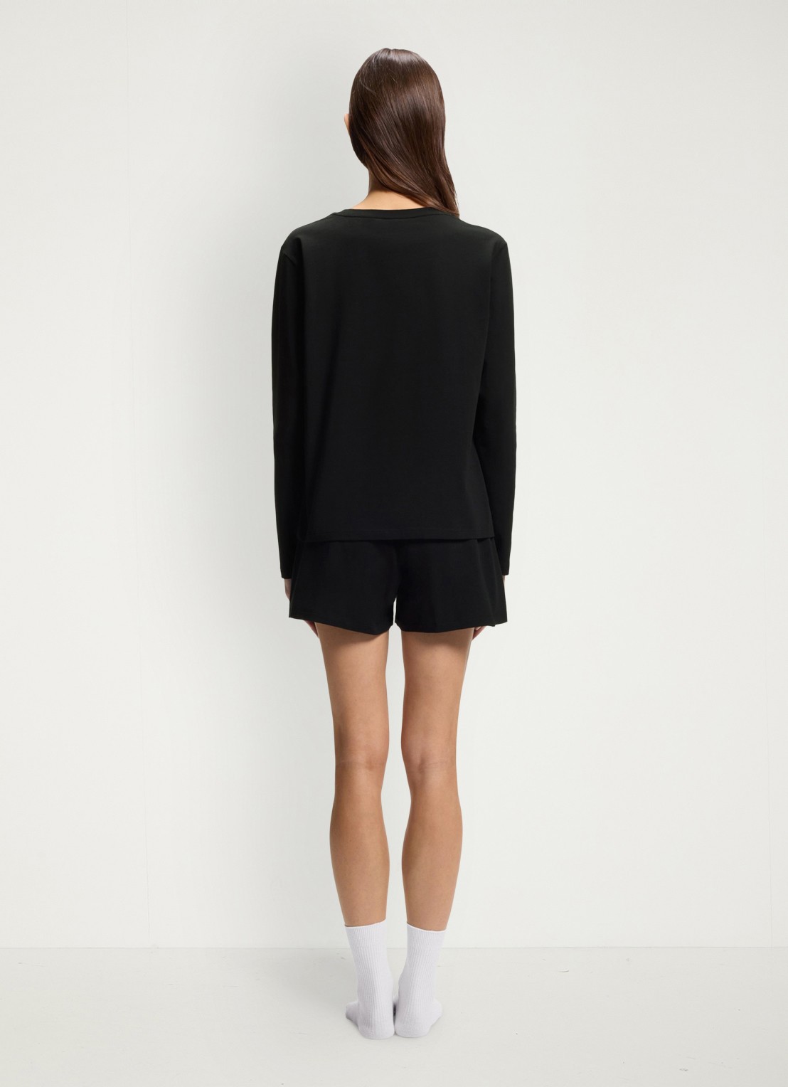 BOSS Pyjama top met logo  - achterkant 5 zwart