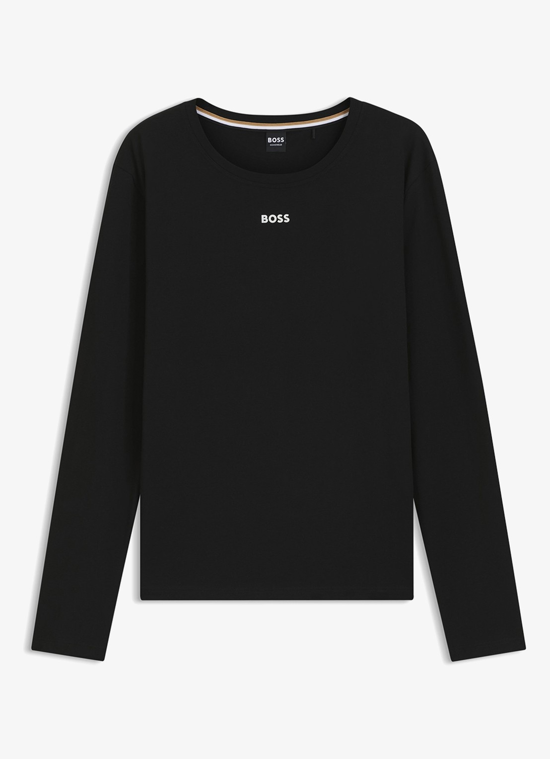 BOSS Pyjama top met logo  - voorkant zwart