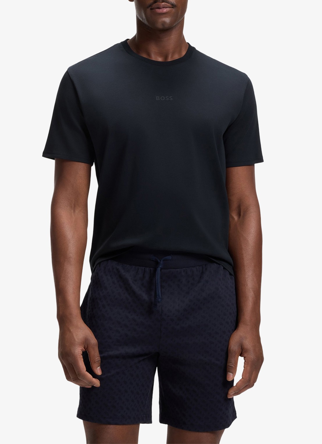 BOSS Pyjamaset met logoprint 2-delig - detail dark blue-406 / blauw