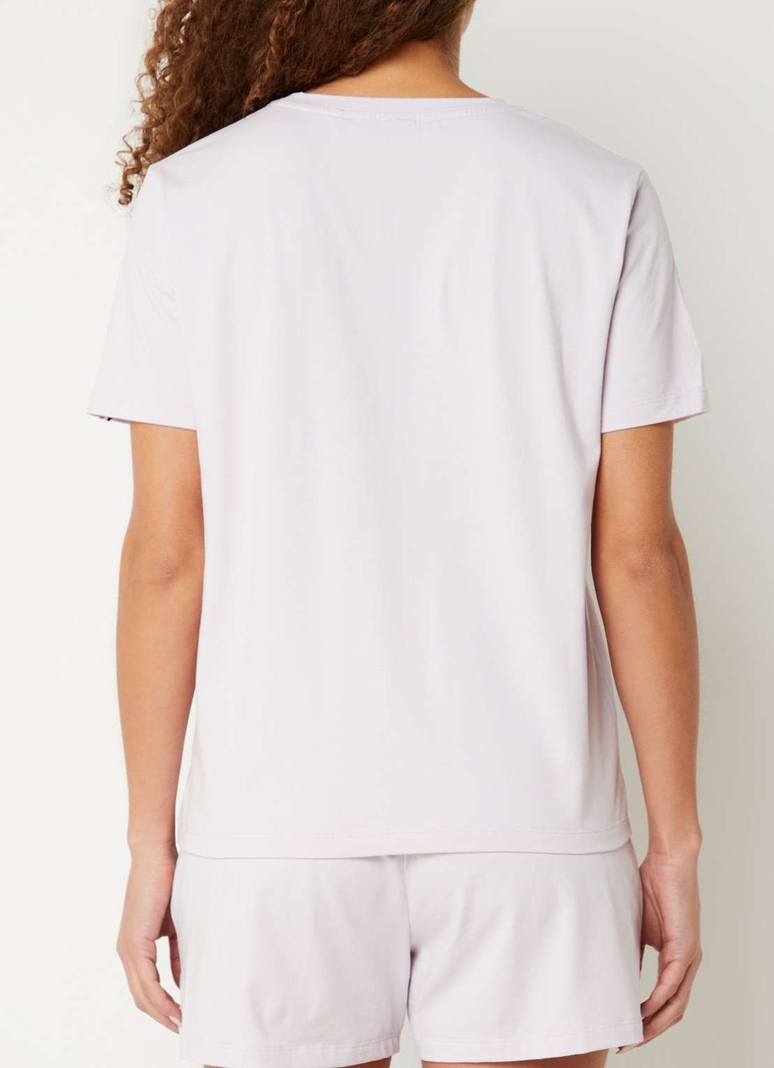 BOSS Pyjamashirt van stretchkatoen met logoprint - achterkant light/pastel purple-530 / paars