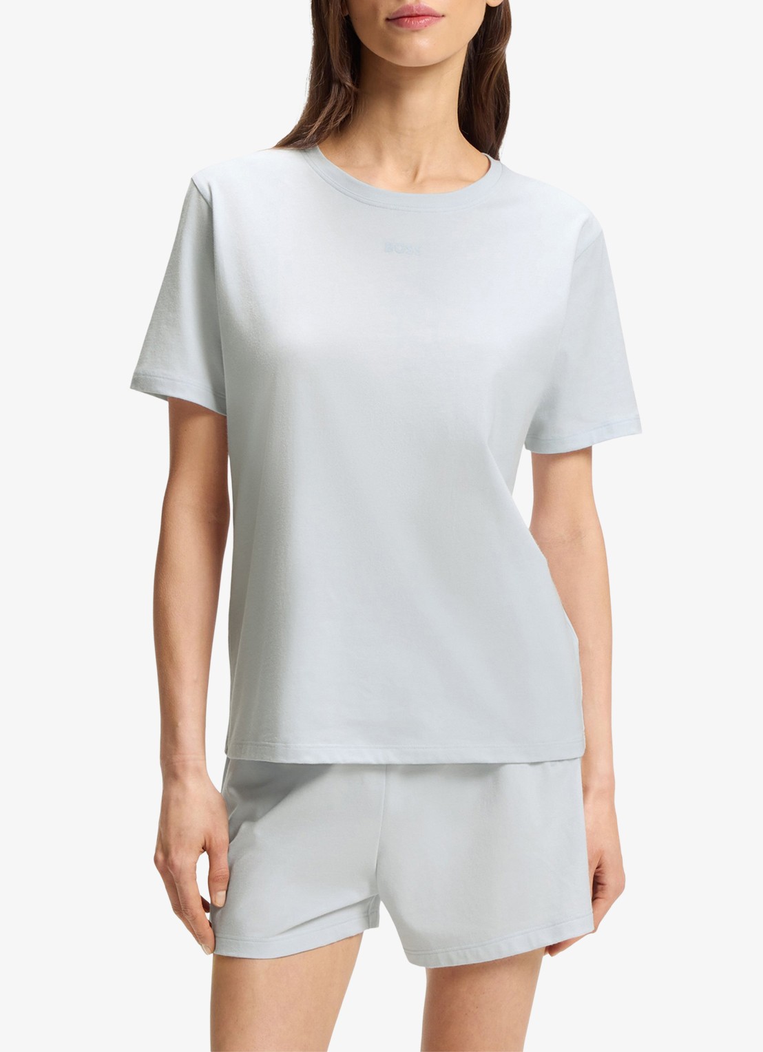 BOSS Pyjamashirt van stretchkatoen met logoprint - detail 4 light/pastel purple-531 / paars