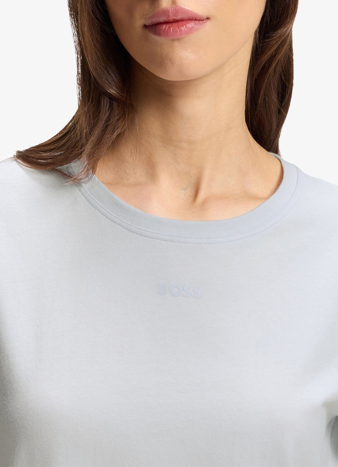 BOSS Pyjamashirt van stretchkatoen met logoprint - detail 5 light/pastel purple-531 / paars