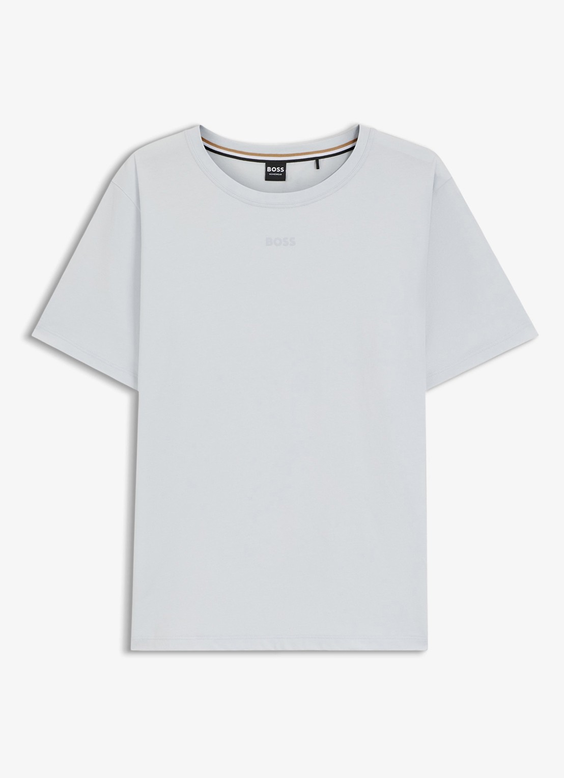 BOSS Pyjamashirt van stretchkatoen met logoprint - voorkant 2 light/pastel purple-531 / paars
