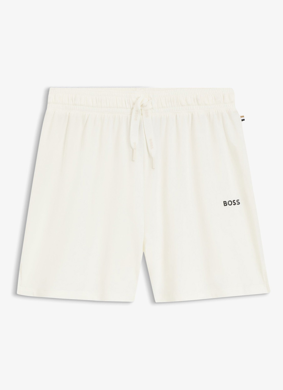 BOSS Pyjamashort van stretchkatoen met logokoorden - voorkant open white-119 / wit