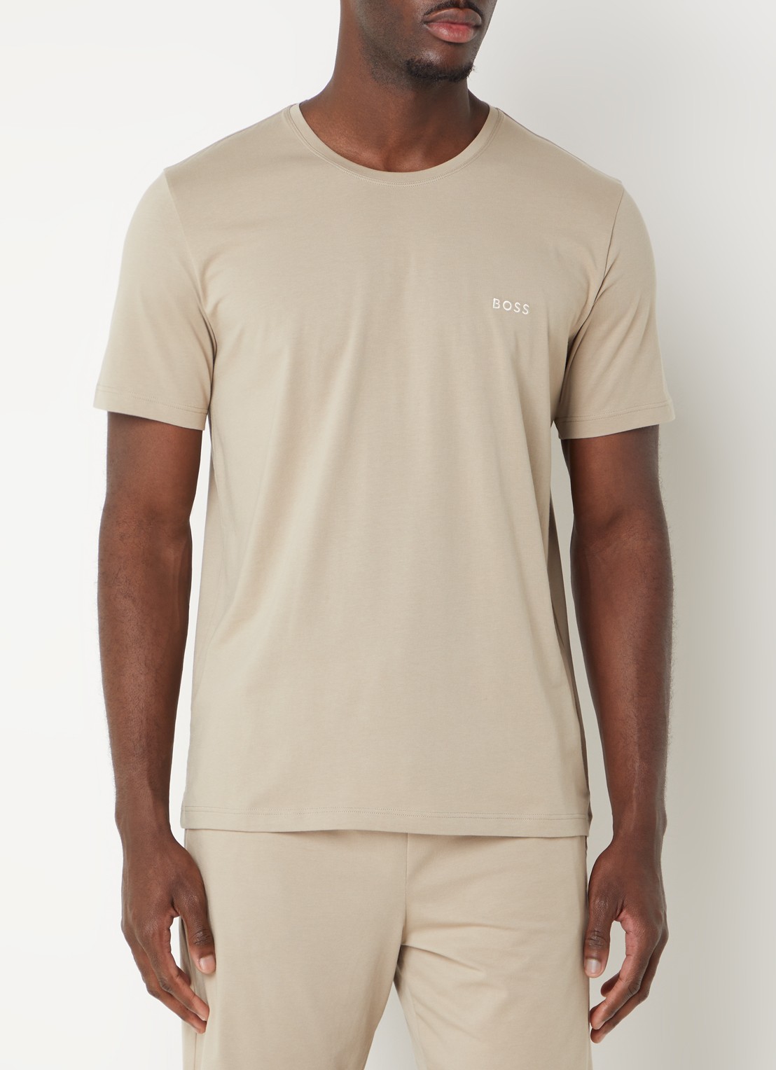 BOSS Pyjamatop met logo - detail 2 beige