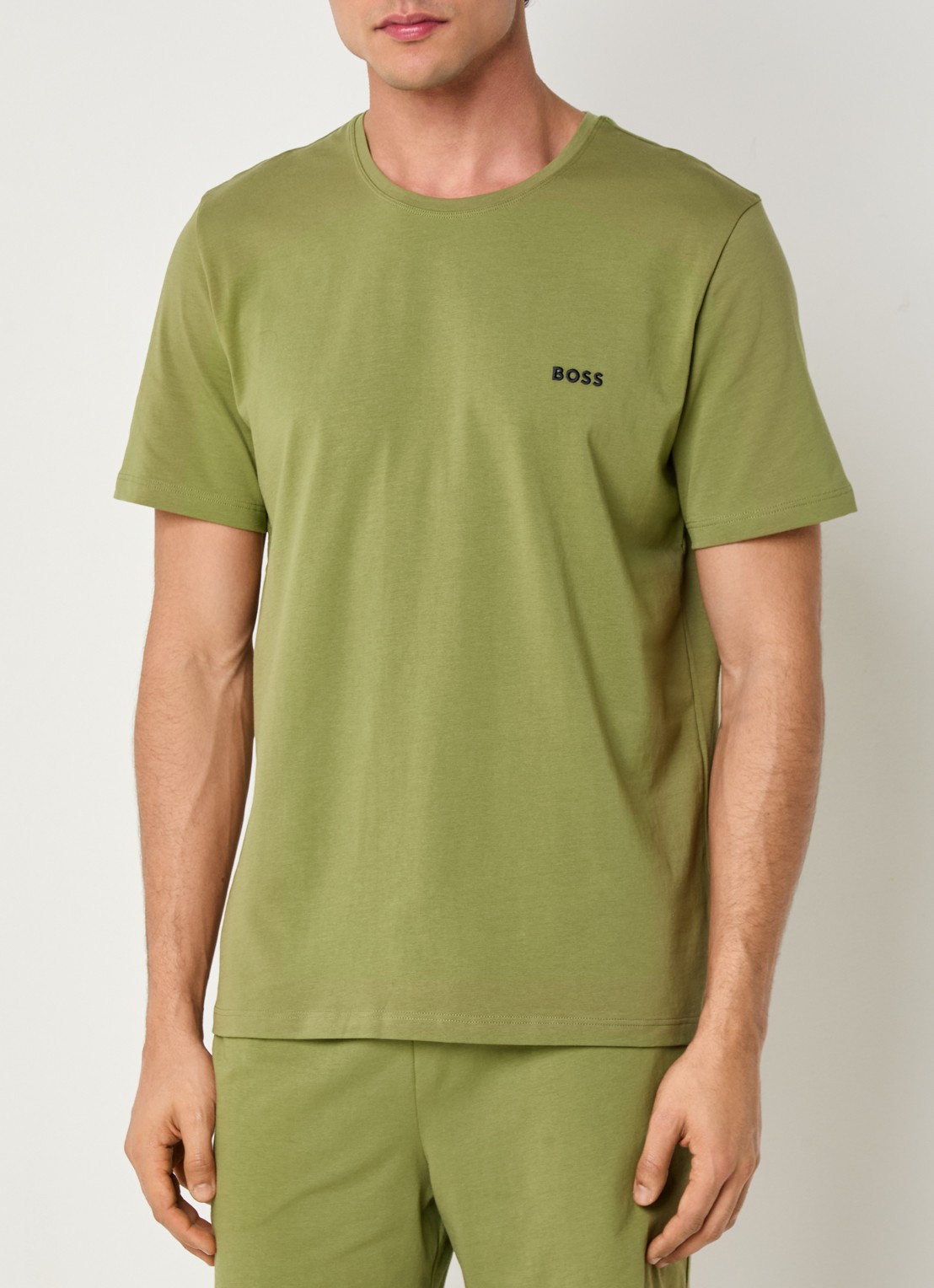 BOSS Pyjamatop met logo - detail 4 mosgroen