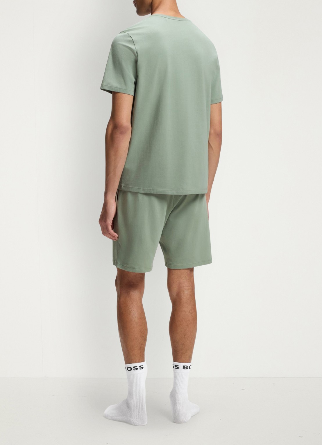 BOSS Pyjamatop met logo - achterkant 5 lichtgroen