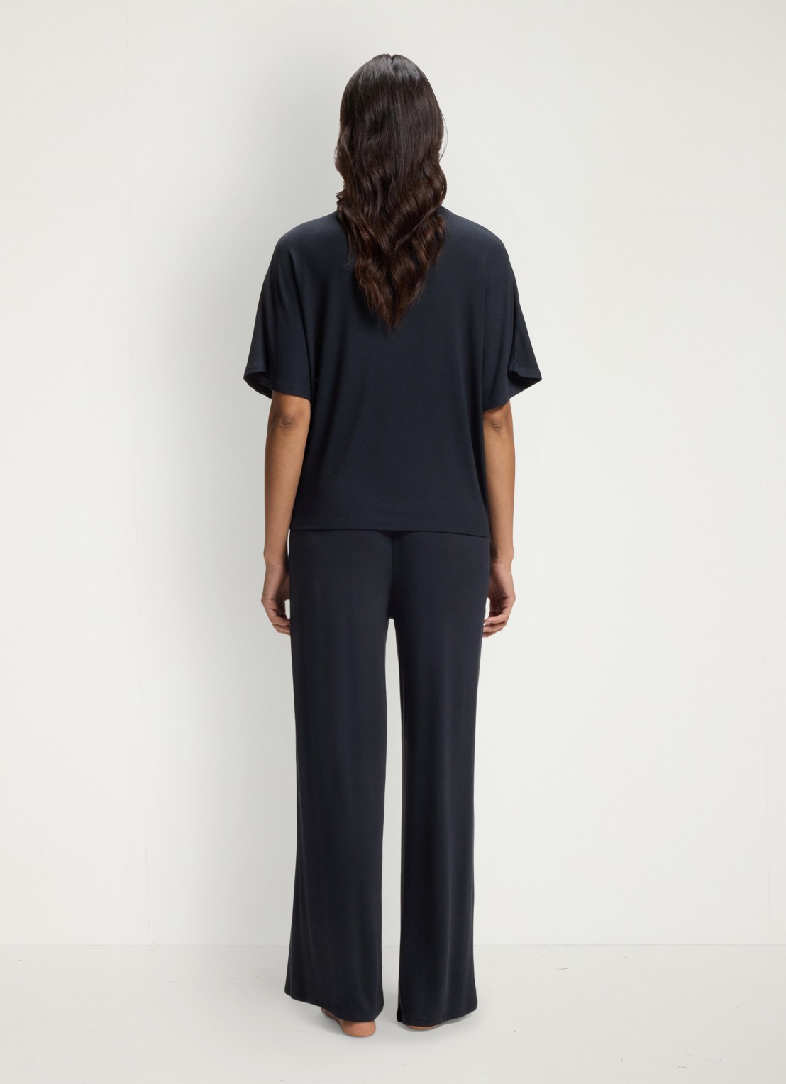 BOSS Pyjamatop met logo - achterkant 5 donkerblauw