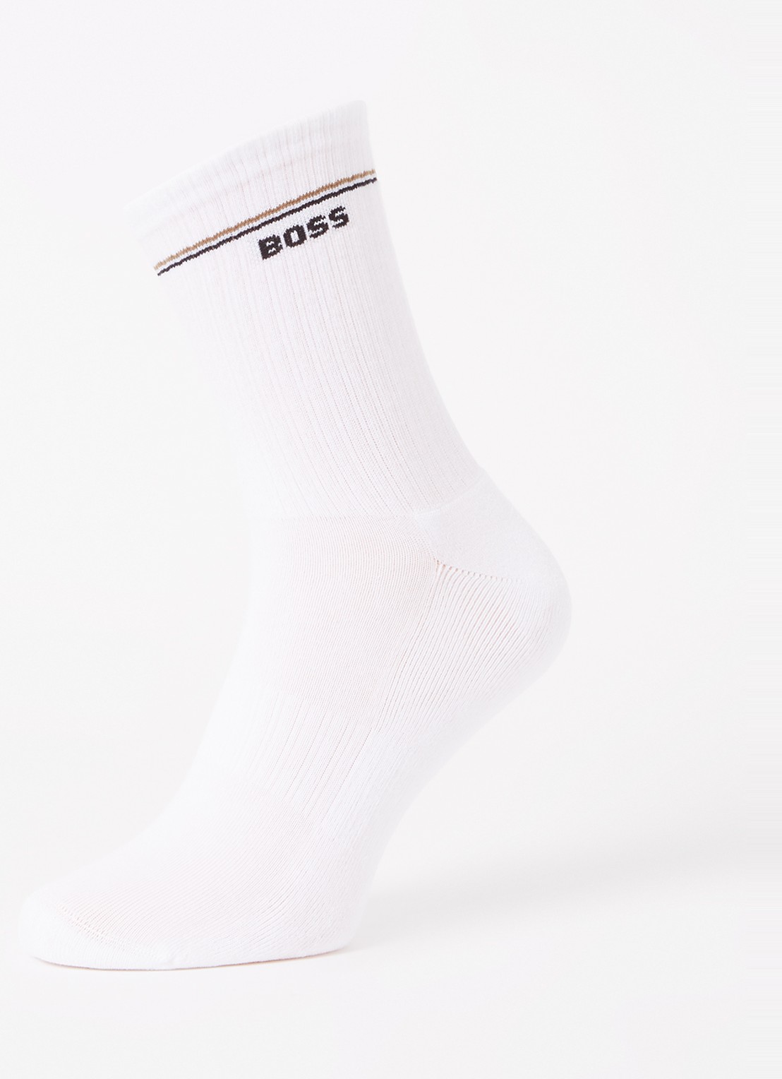 BOSS QS Iconic sokken met logo in 2-pack - detail wit