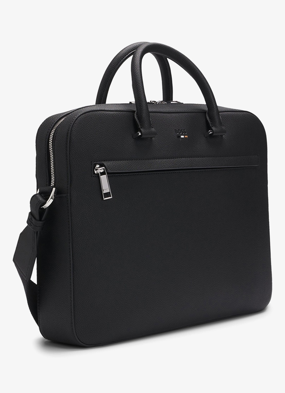 BOSS Ray laptoptas met laptopvak en afneembare schouderriem - detail 3 zwart
